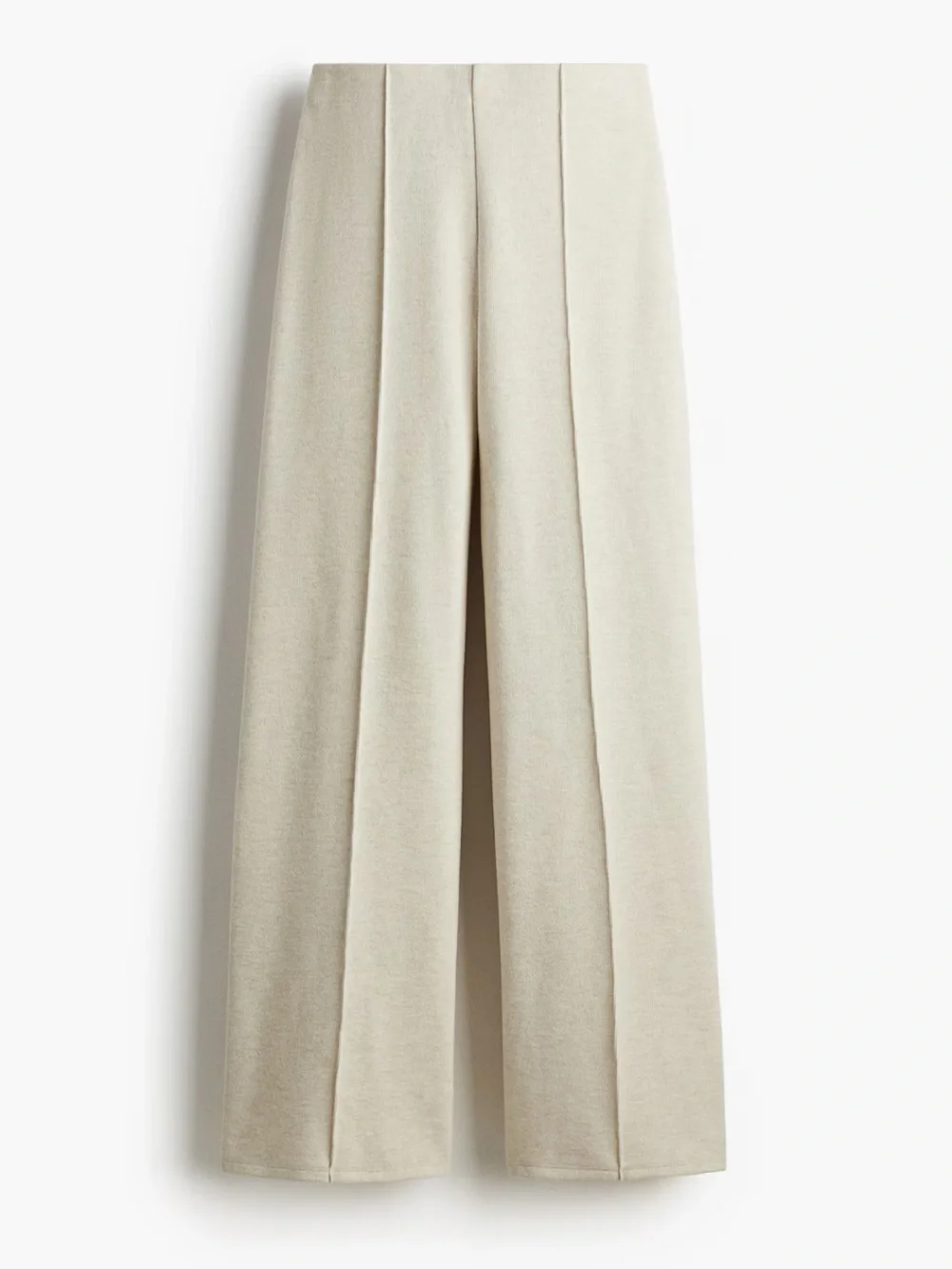 H&M 2 piece matching lounge SET cinched Cream Structured Knit Top & pants